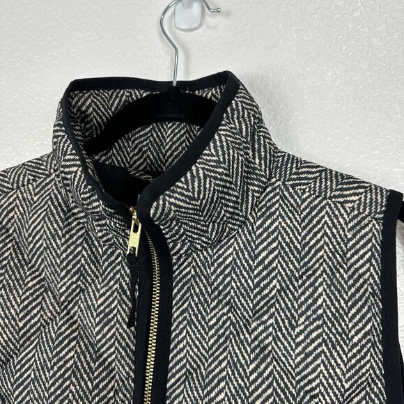 J Crew Down Vest Women XS Excursion Herringbone Quilted Preppy Outdoor - Picture 3 of 11